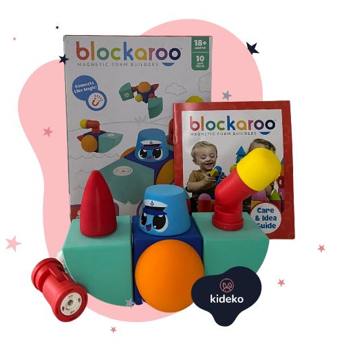Blockaroo magnetická stavebnica loď 10ks